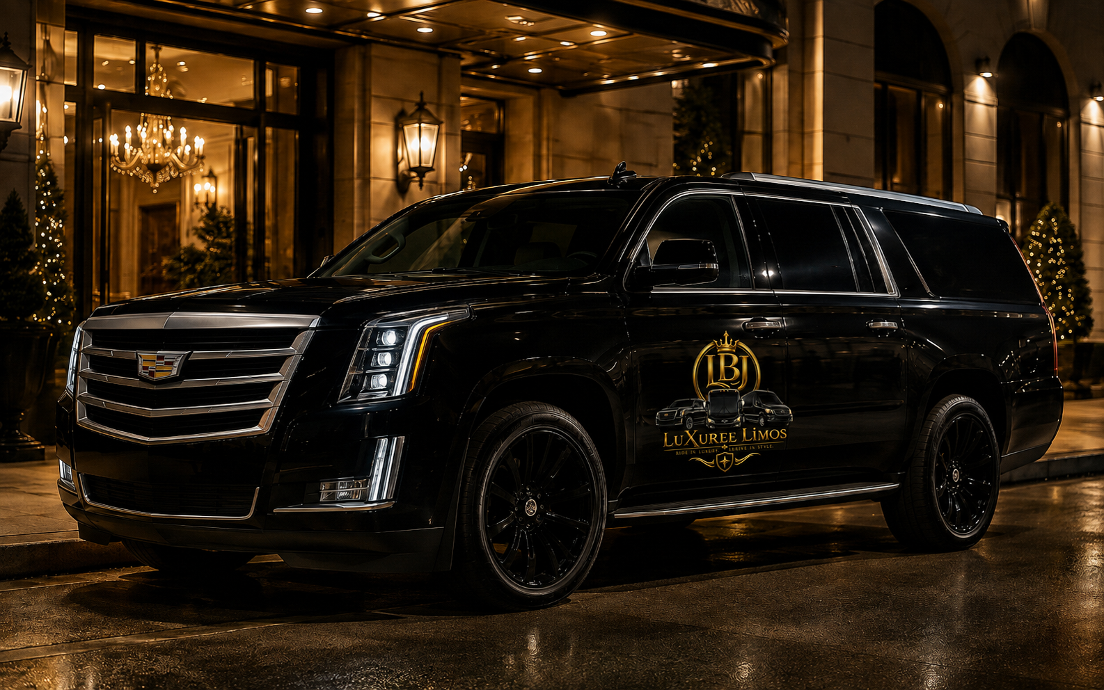 Luxury black Cadillac Escalade